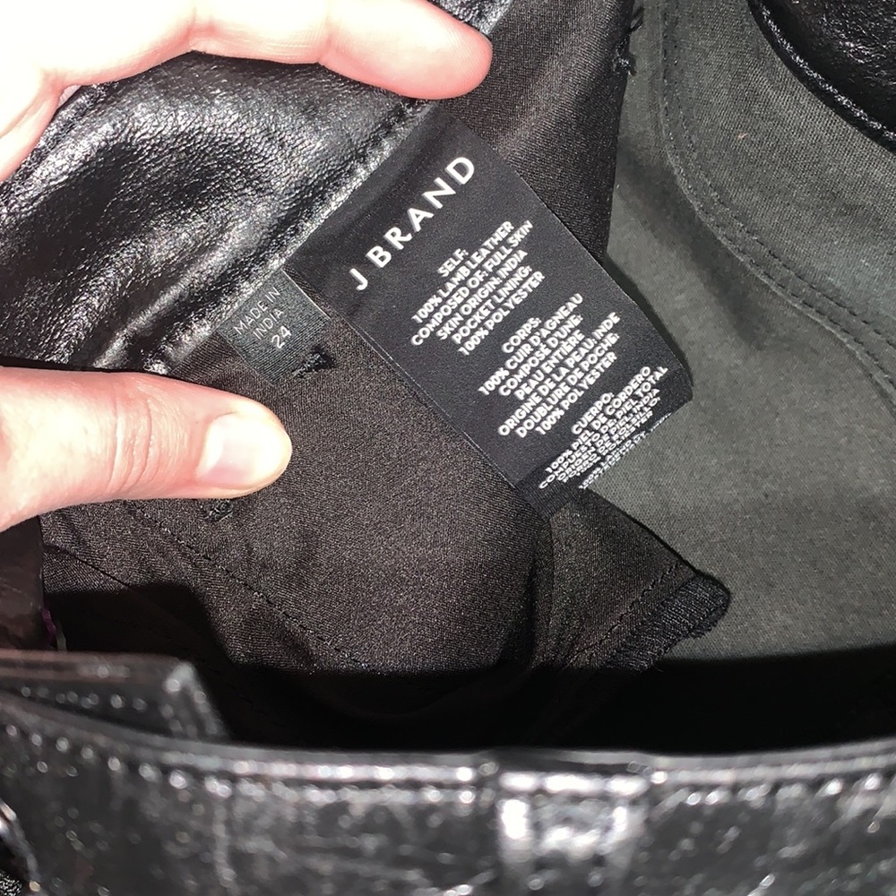 NWT! Black Franky Mid Rise Lamb Leather - Picture 5 of 7